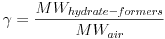 Specific gravity equation